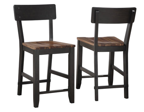 Bermuda Black/Dark Acacia Counter Height Dining Set by Steve Silver at Eve Furniture