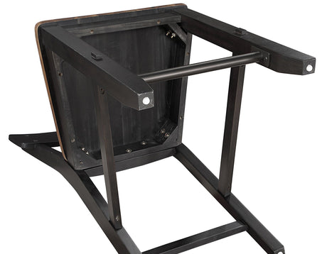 Bermuda Black/Dark Acacia Counter Height Dining Set by Steve Silver at Eve Furniture