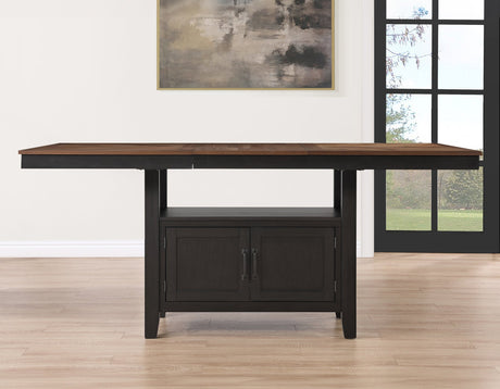 Bermuda Black/Dark Acacia Counter Height Dining Set by Steve Silver at Eve Furniture