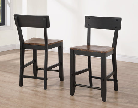 Bermuda Black/Dark Acacia Counter Height Dining Set by Steve Silver at Eve Furniture