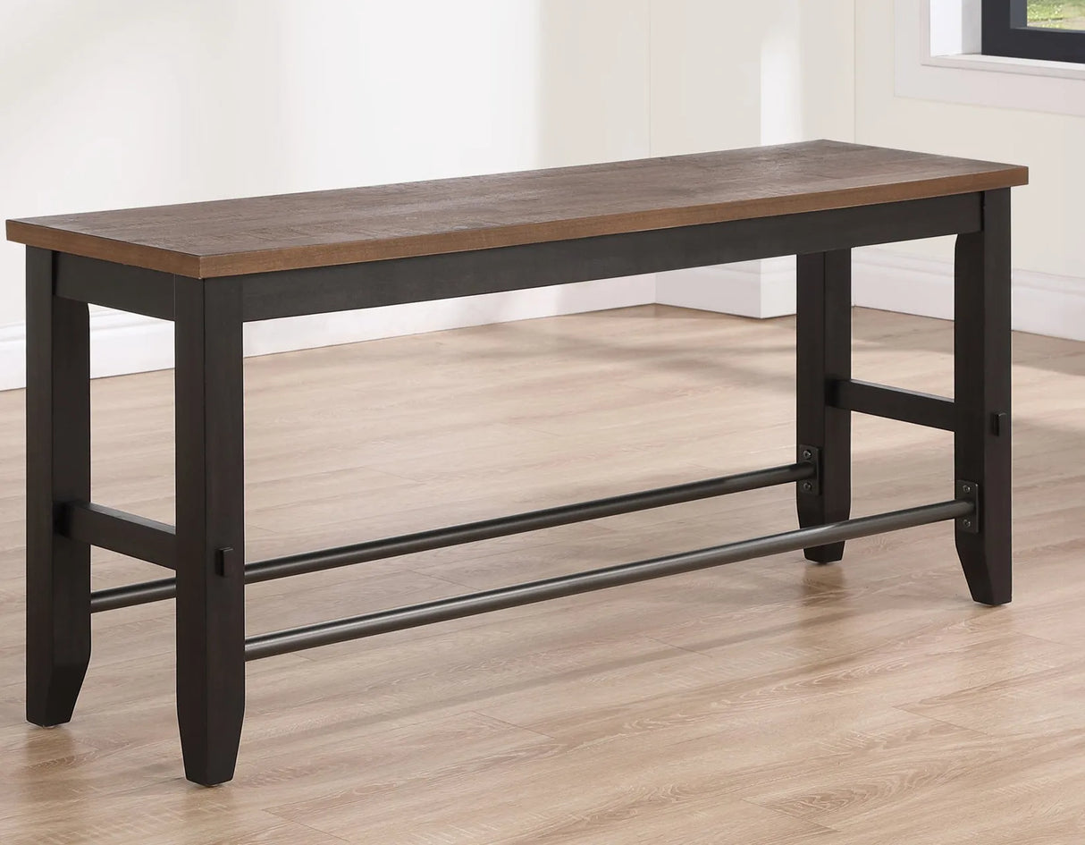 Bermuda Black/Dark Acacia Counter Height Dining Set by Steve Silver at Eve Furniture