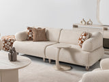 Bern 3-pieces (Sofa & Loveseat & Chair) Livingroom Set Cream by Furnia at Eve Furniture