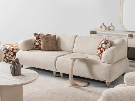 Bern 3-pieces (Sofa & Loveseat & Chair) Livingroom Set Cream by Furnia at Eve Furniture