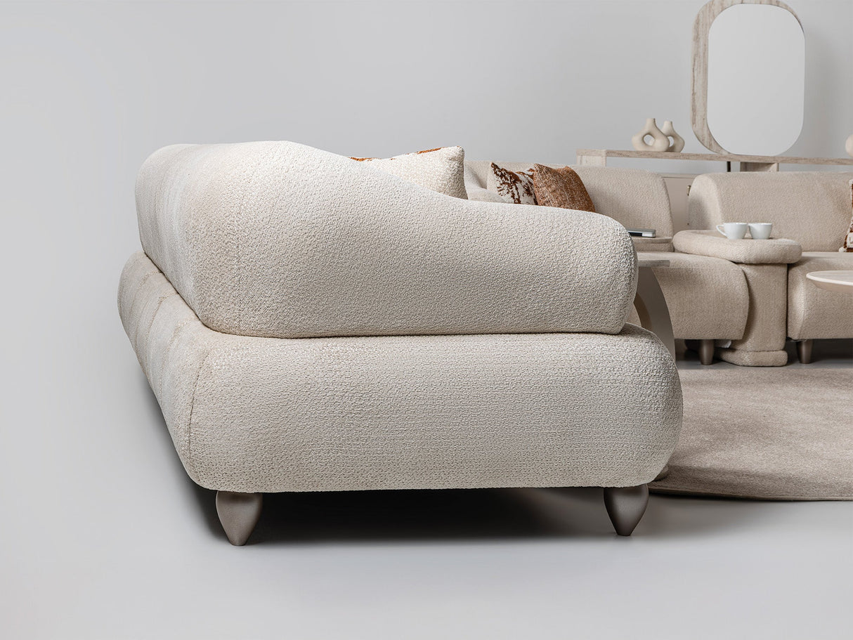 Bern 3-pieces (Sofa & Loveseat & Chair) Livingroom Set Cream by Furnia at Eve Furniture