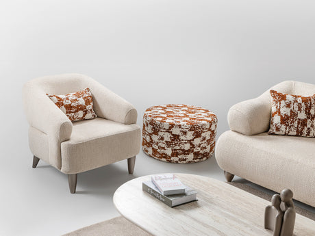 Bern 3-pieces (Sofa & Loveseat & Chair) Livingroom Set Cream by Furnia at Eve Furniture
