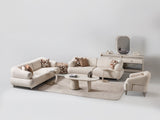 Bern 3-pieces (Sofa & Loveseat & Chair) Livingroom Set Cream by Furnia at Eve Furniture