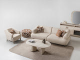Bern 3-pieces (Sofa & Loveseat & Chair) Livingroom Set Cream by Furnia at Eve Furniture