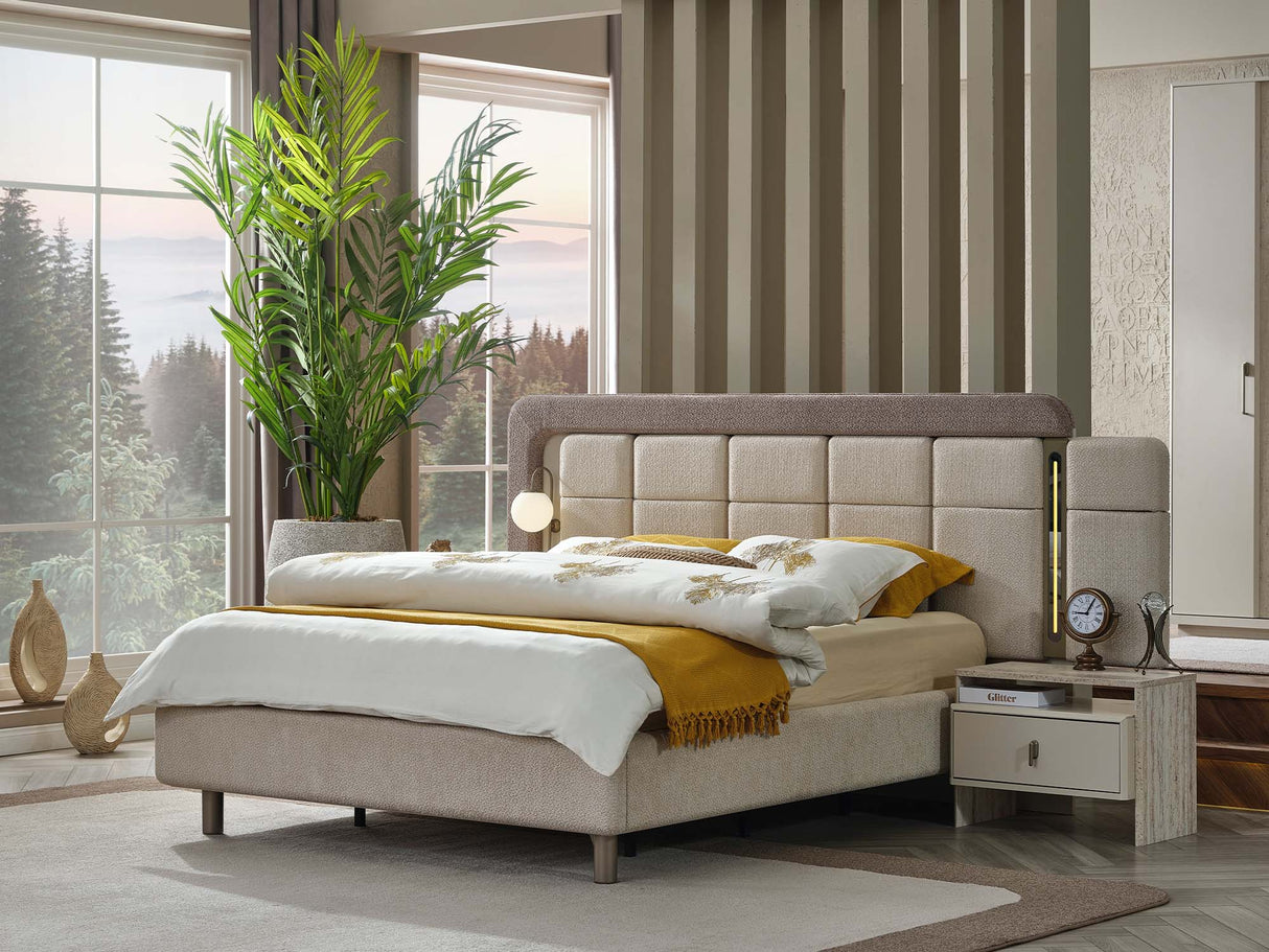 Bern Bed Frame With Headboard by Furnia at Eve Furniture