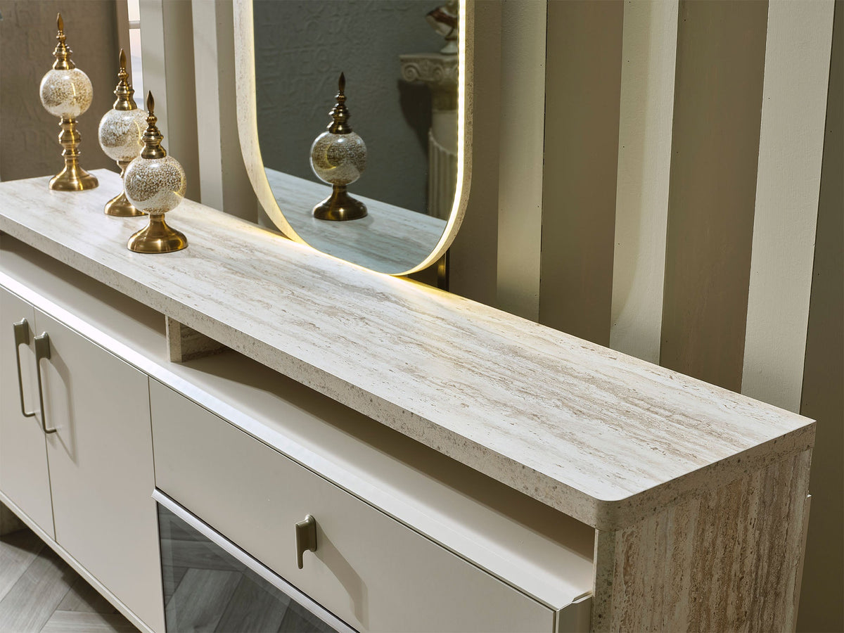 Bern Console With Mirror by Furnia at Eve Furniture
