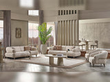 Bern Cream Convertible Loveseat by Furnia at Eve Furniture