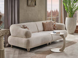 Bern Cream Convertible Loveseat by Furnia at Eve Furniture