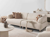 Bern Cream Convertible Loveseat by Furnia at Eve Furniture