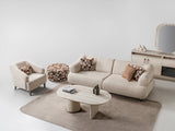 Bern Cream Convertible Sofa by Furnia at Eve Furniture