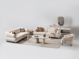 Bern Cream Convertible Sofa by Furnia at Eve Furniture