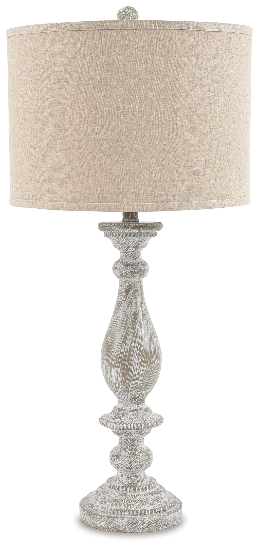 Bernadate 3-Piece Floor Lamp with 2 Table Lamps Set in Whitewash by Ashley at Eve Furniture