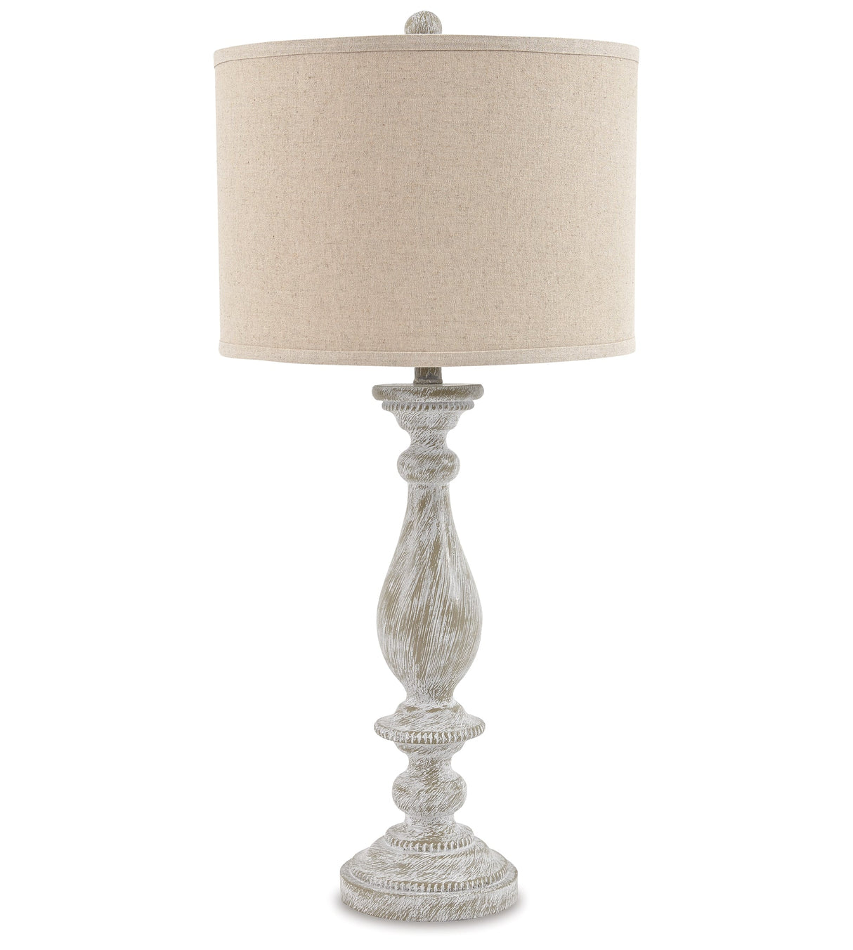 Bernadate 3-Piece Floor Lamp with 2 Table Lamps Set in Whitewash by Ashley at Eve Furniture