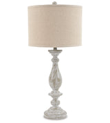 Bernadate 3-Piece Floor Lamp with 2 Table Lamps Set in Whitewash by Ashley at Eve Furniture