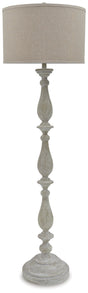 Bernadate 3-Piece Floor Lamp with 2 Table Lamps Set in Whitewash by Ashley at Eve Furniture