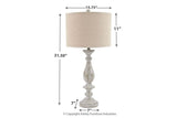 Bernadate Whitewash Table Lamp by Ashley at Eve Furniture