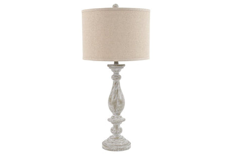 Bernadate Whitewash Table Lamp by Ashley at Eve Furniture