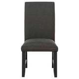 Berning Charcoal Grey Fabric Upholstered Parson Side Chair (Set of 2) by Coaster at Eve Furniture