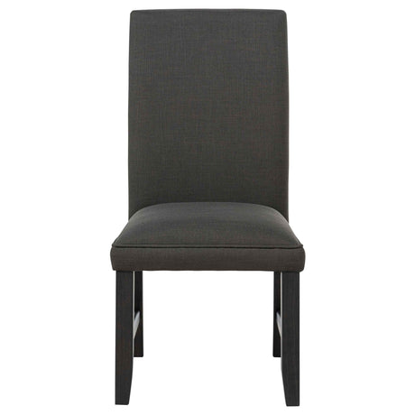 Berning Charcoal Grey Fabric Upholstered Parson Side Chair (Set of 2) by Coaster at Eve Furniture