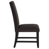 Berning Charcoal Grey Fabric Upholstered Parson Side Chair (Set of 2) by Coaster at Eve Furniture