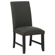Berning Charcoal Grey Fabric Upholstered Parson Side Chair (Set of 2) by Coaster at Eve Furniture