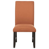 Berning Salmon/Orange Fabric Upholstered Parson Side Chair (Set of 2) by Coaster at Eve Furniture