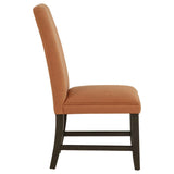 Berning Salmon/Orange Fabric Upholstered Parson Side Chair (Set of 2) by Coaster at Eve Furniture