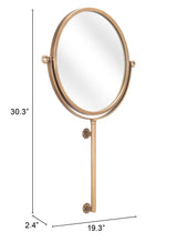 Bernis Brass Mirror by Zuomod at Eve Furniture