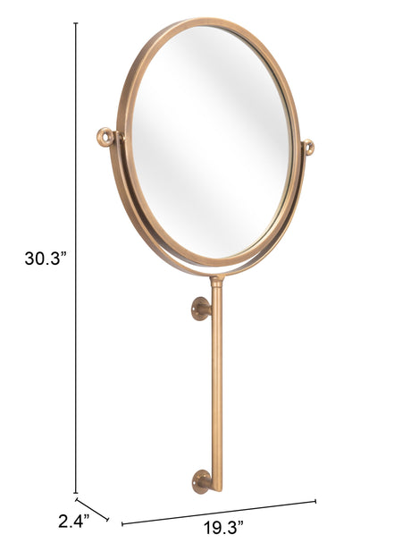 Bernis Brass Mirror by Zuomod at Eve Furniture