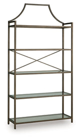 Bernonly Antique Bronze Finish 72" Bookcase by Ashley at Eve Furniture