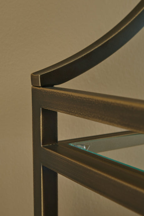 Bernonly Antique Bronze Finish 72" Bookcase by Ashley at Eve Furniture