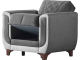 Berre Armchair Grey by Furnia at Eve Furniture