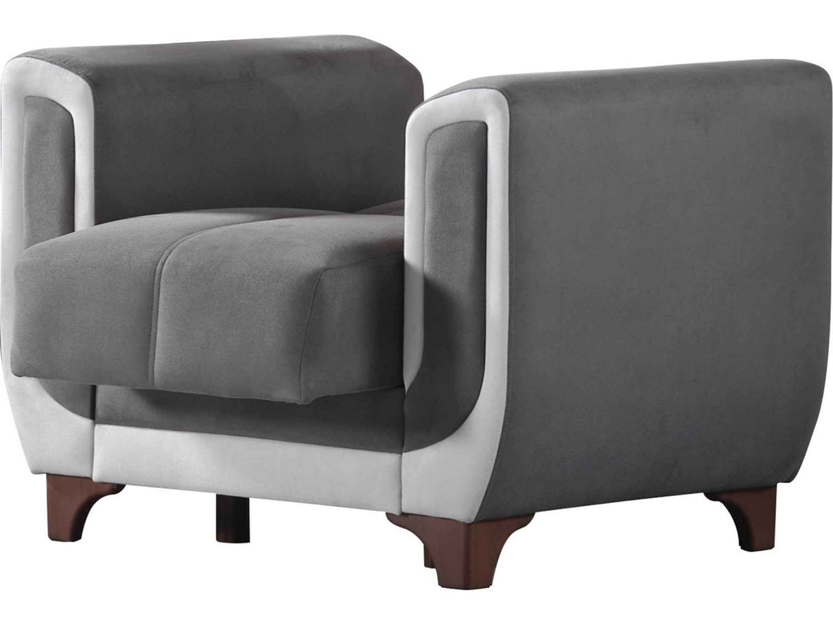 Berre Armchair Grey by Furnia at Eve Furniture