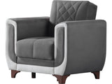Berre Armchair Grey by Furnia at Eve Furniture
