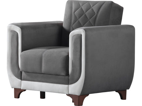 Berre Armchair Grey by Furnia at Eve Furniture
