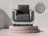 Berre Armchair Grey by Furnia at Eve Furniture