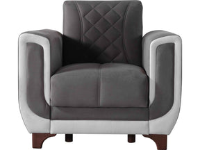 Berre Armchair Grey by Furnia at Eve Furniture