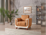 Berre Brown Armchair by Furnia at Eve Furniture