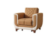 Berre Brown Armchair by Furnia at Eve Furniture