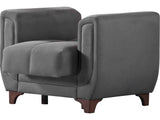 Berre Pla Gray Armchair by Furnia at Eve Furniture