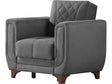 Berre Pla Gray Armchair by Furnia at Eve Furniture