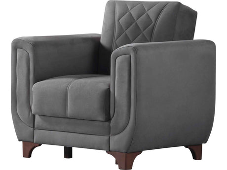 Berre Pla Gray Armchair by Furnia at Eve Furniture