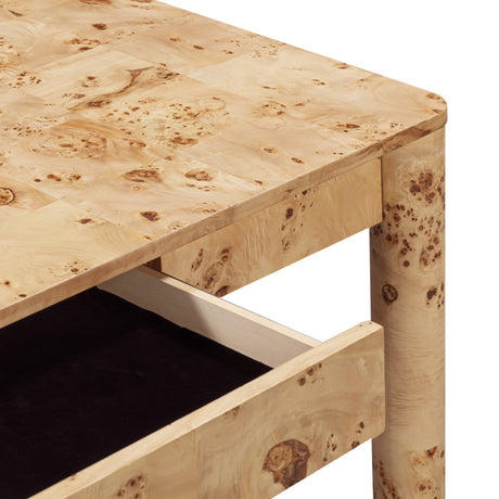 Berri 60" Natural Burl 3-Drawer Work Desk by TOV Furniture at Eve Furniture