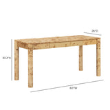 Berri 60" Natural Burl 3-Drawer Work Desk by TOV Furniture at Eve Furniture