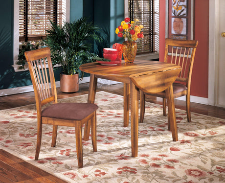 Berringer Rustic Brown Dining Table and 2 Chairs by Ashley at Eve Furniture