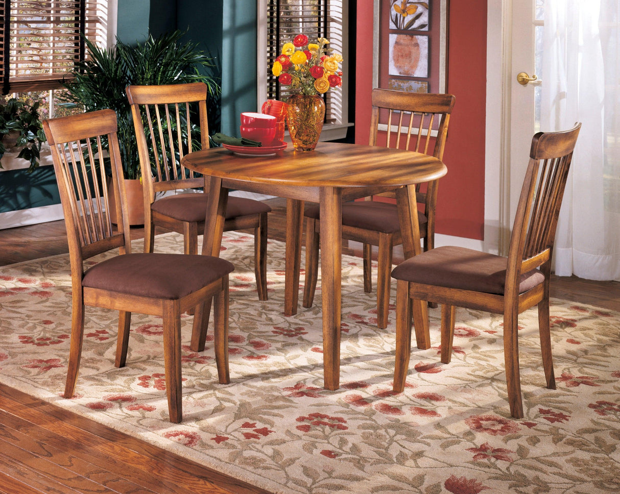 Berringer Rustic Brown Dining Table and 4 Chairs by Ashley at Eve Furniture