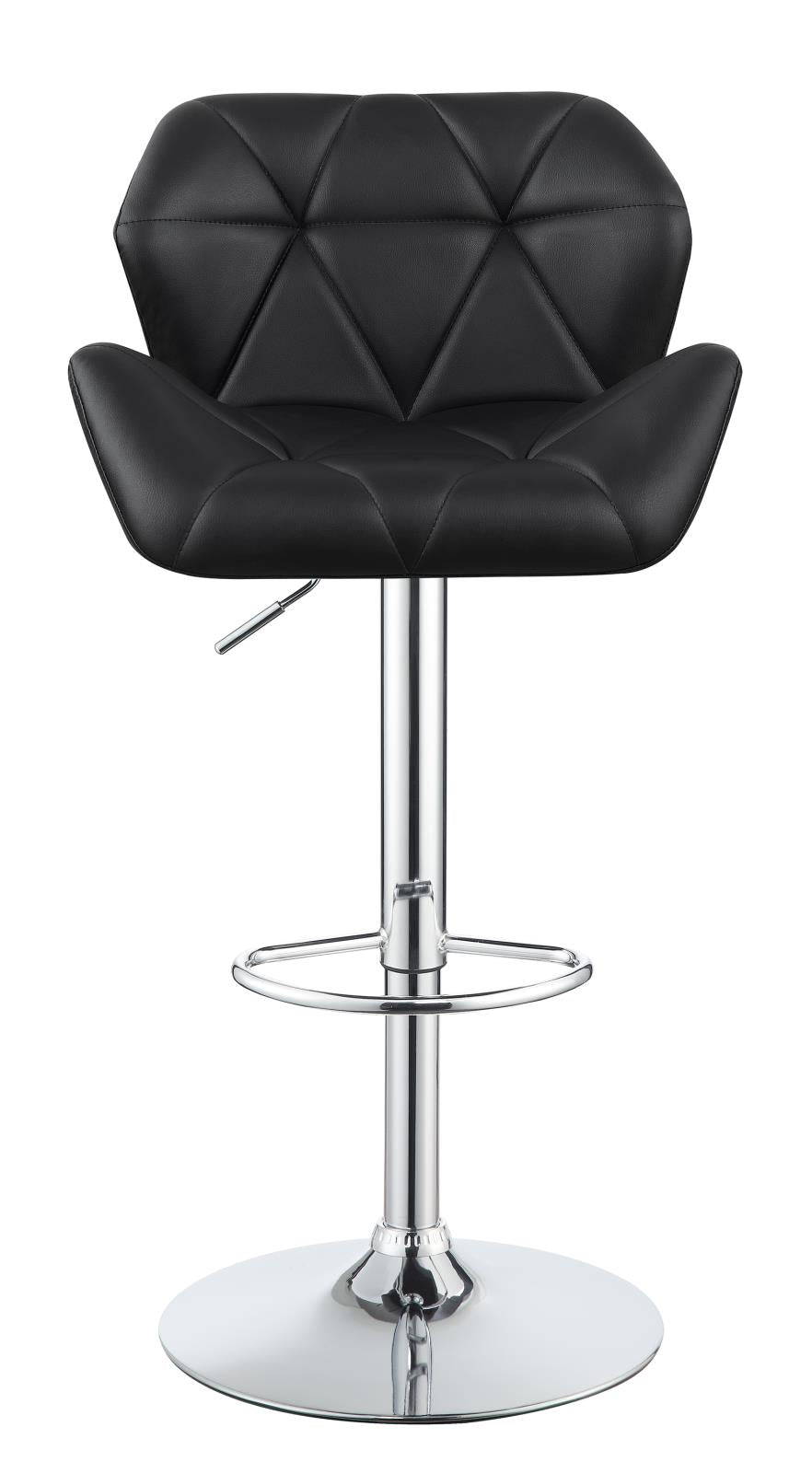 Berrington Chrome/Black Adjustable Bar Stools, Set of 2